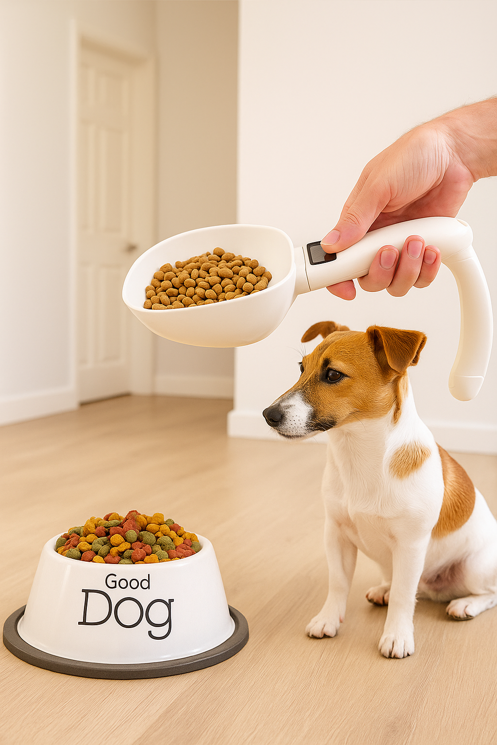 Digitale voedingsweegschaal voor huisdieren – Maatlepel met LCD display voor hond & kat