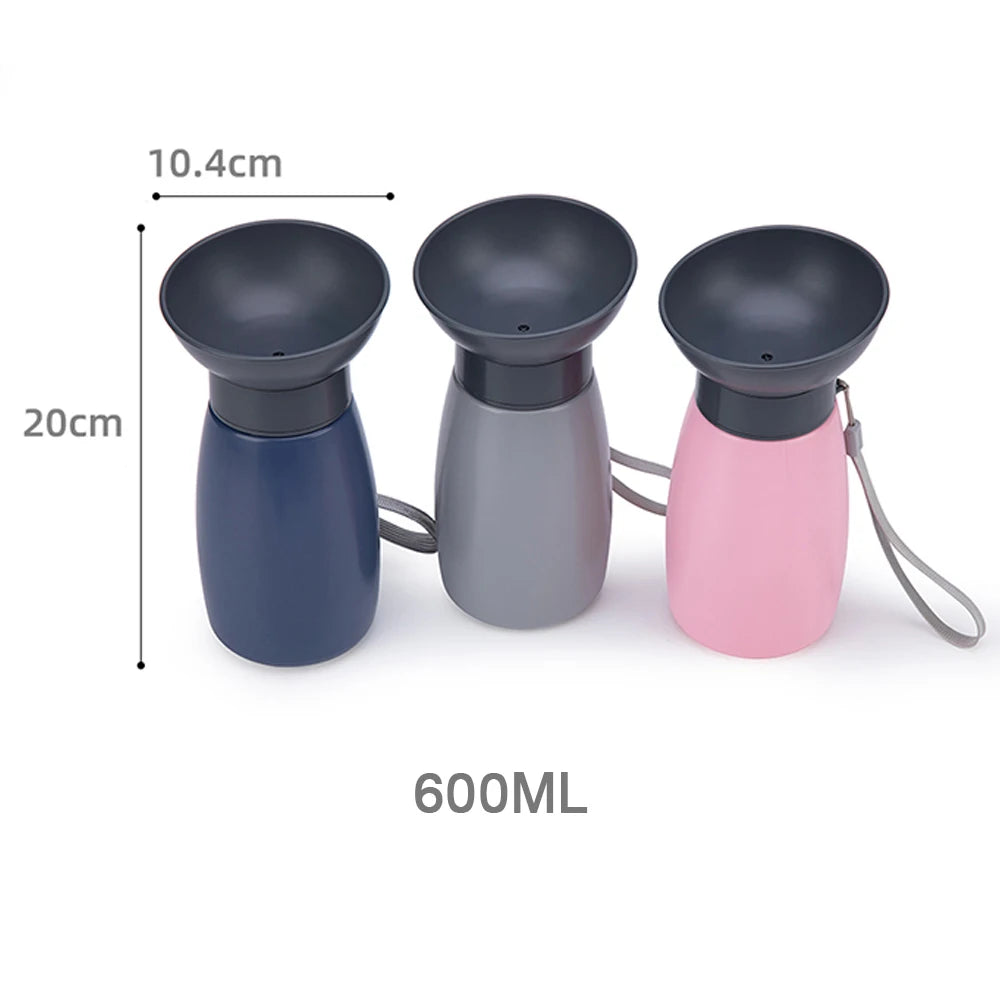Pockoo WoofBottle™ – Draagbare waterfles voor honden (600ml) | Ideaal voor wandelen & reizen