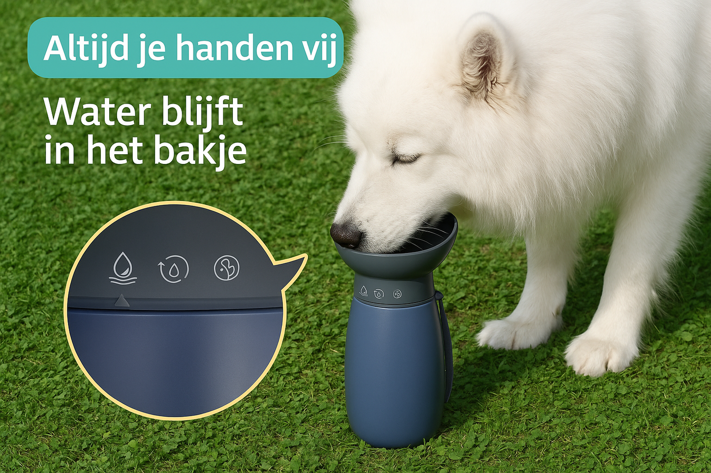 Aangepaste afbeelding met Water blijft in het bakje