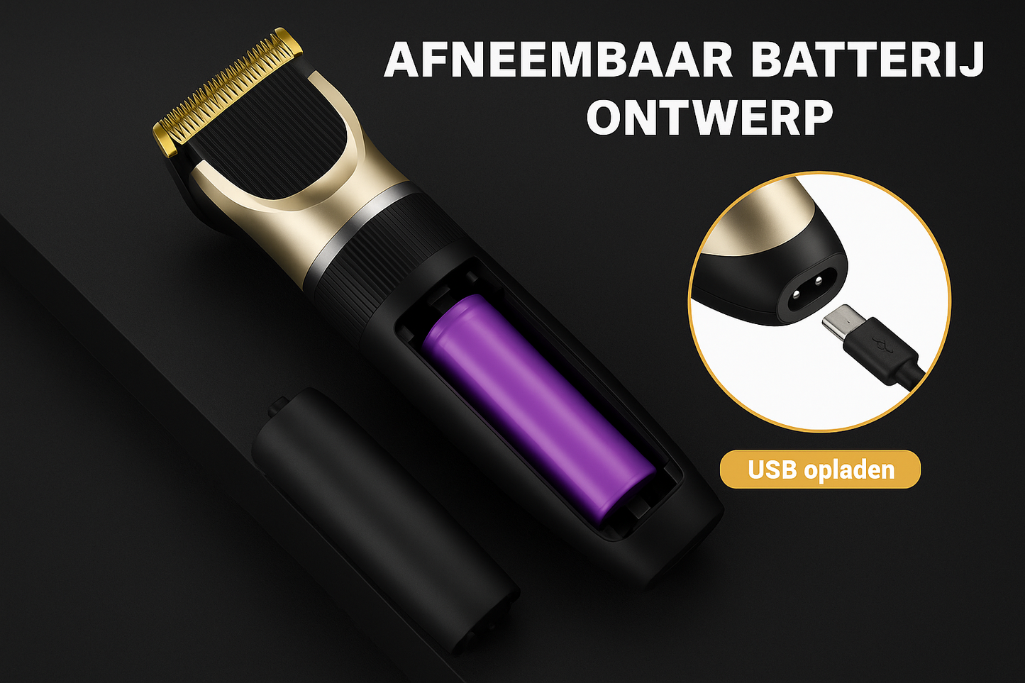 Afneembaar batterij ontwerp