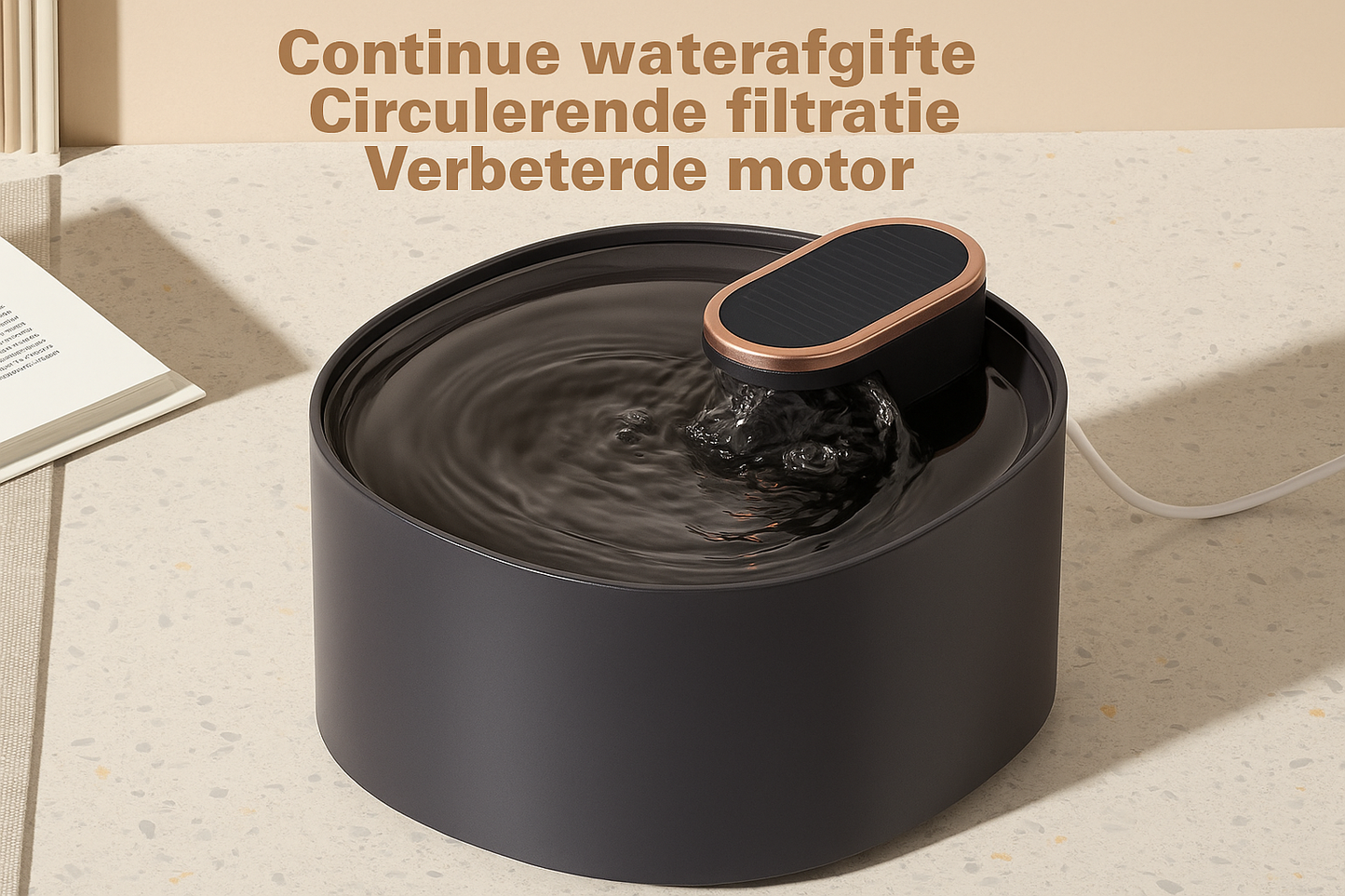 Continue waterafgifte en circulerende filtratie