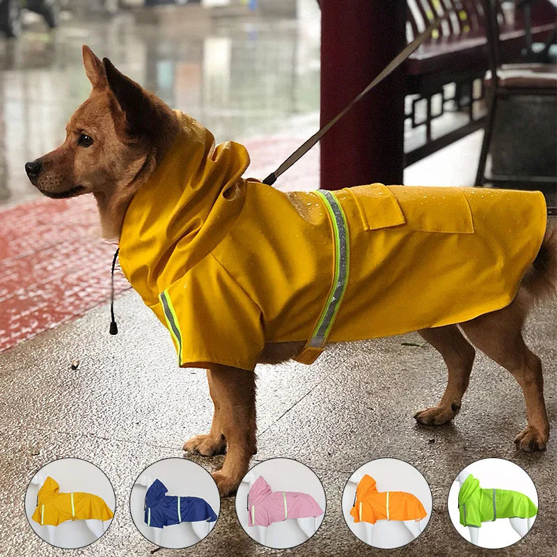 Regenjas voor honden – Kaapse stijl met reflecterende strepen en capuchon