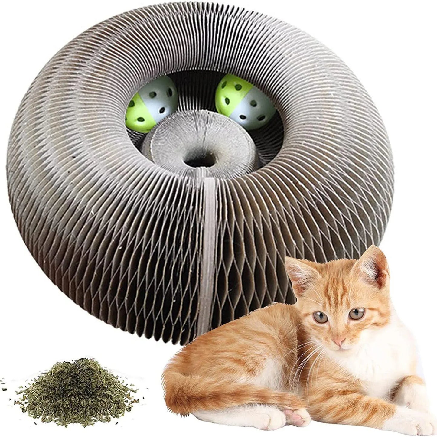 Magic kattenkrabspeelgoed met bal – Krab- & speelbord voor katten en kittens