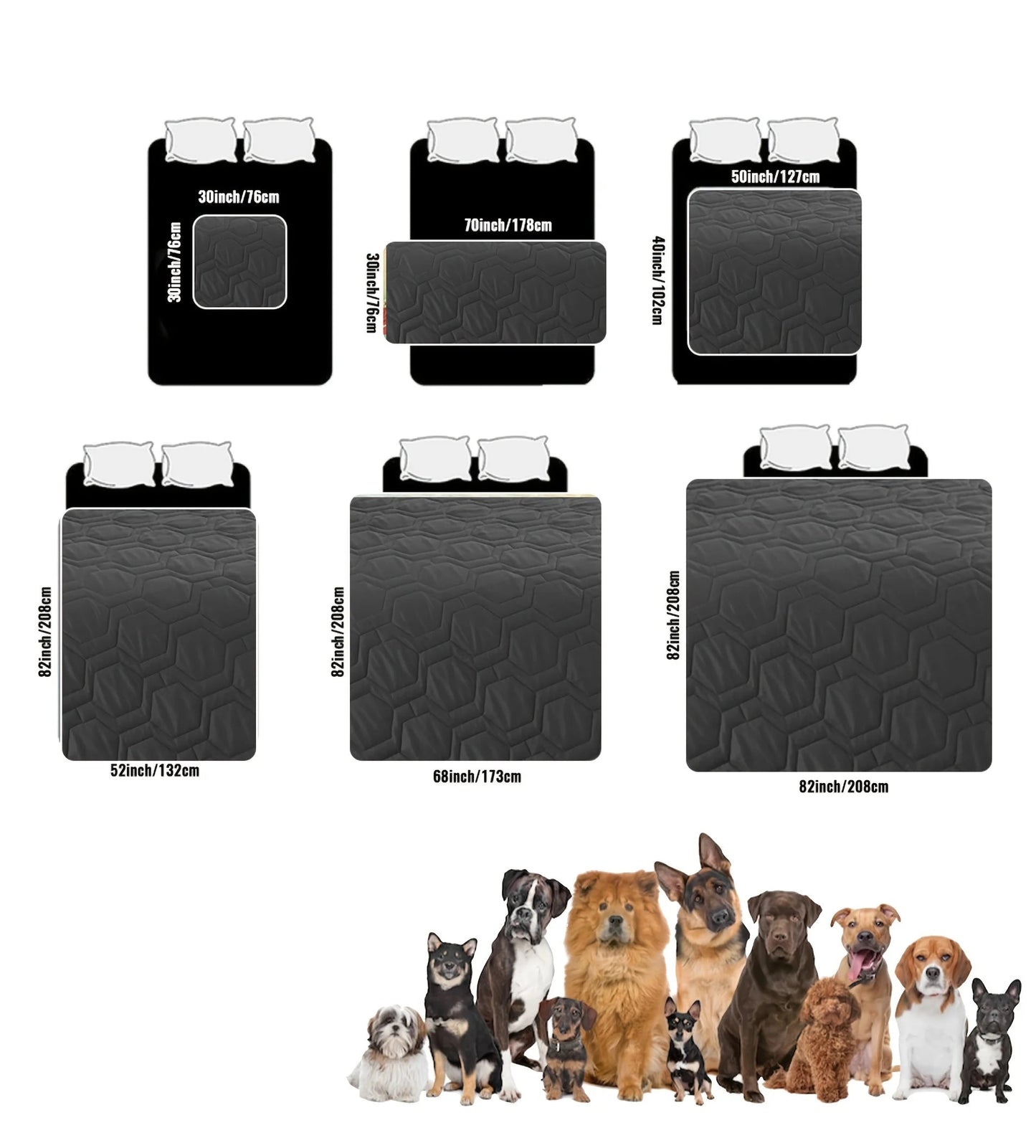 Afneembare en wasbare deken – Waterdichte bed-, bank- & autocover voor honden