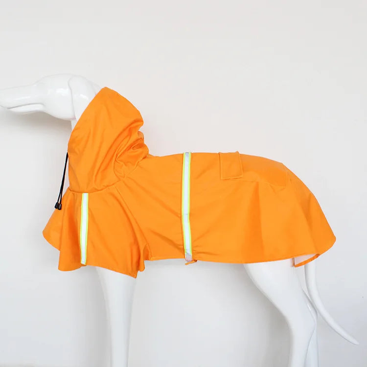 Regenjas voor honden – Kaapse stijl met reflecterende strepen en capuchon