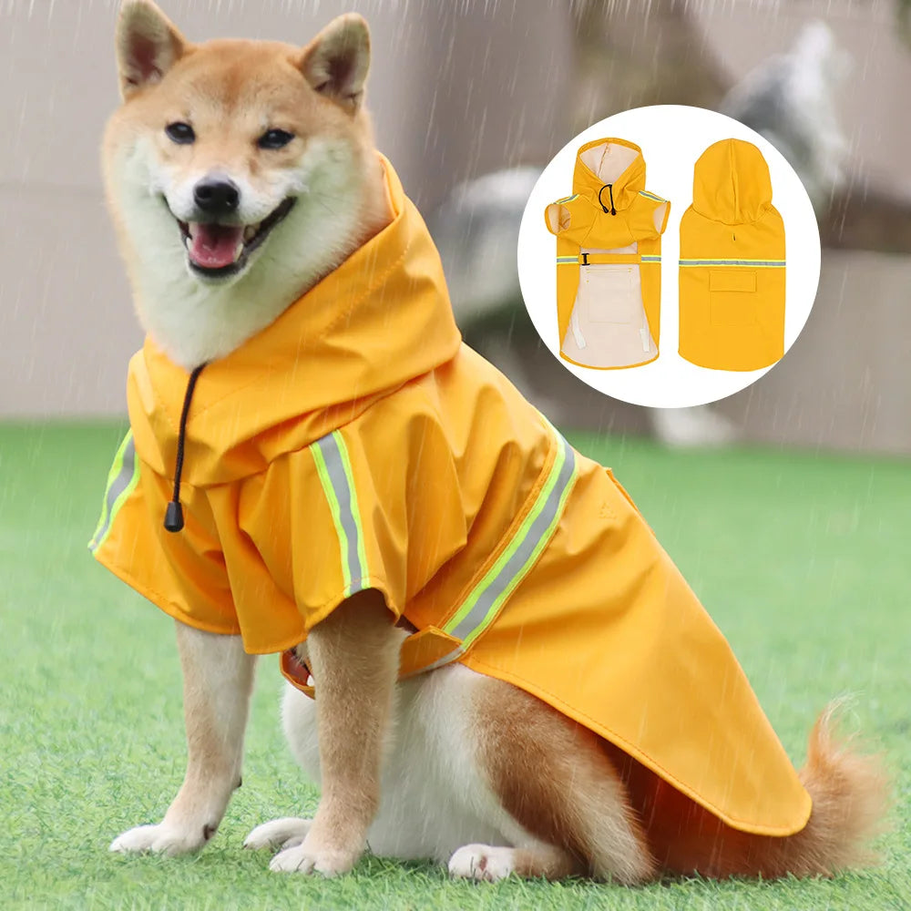 Regenjas voor honden – Kaapse stijl met reflecterende strepen en capuchon