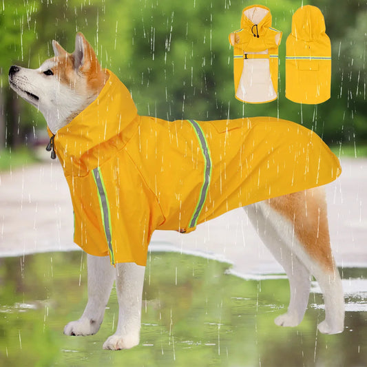 Regenjas voor honden – Kaapse stijl met reflecterende strepen en capuchon