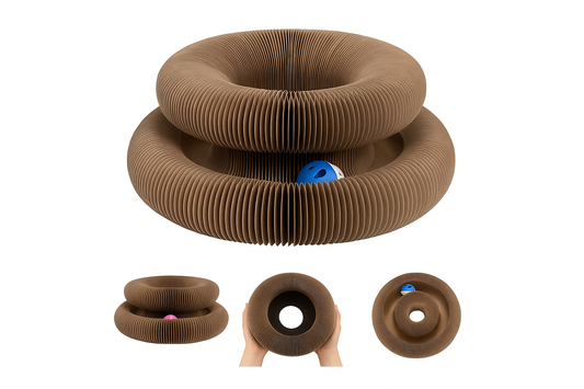 Generated spiral cat toy with white background
